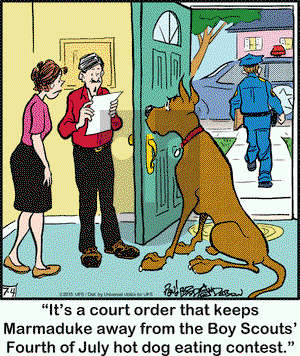 Marmaduke on Saturday July 4, 2015 Comic Strip