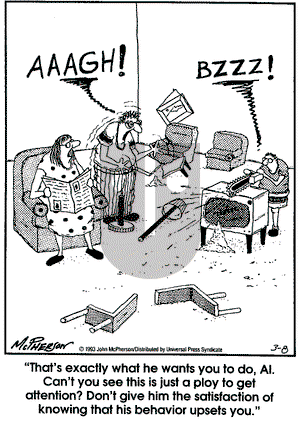 Close to Home on Monday March 8, 1993 Comic Strip