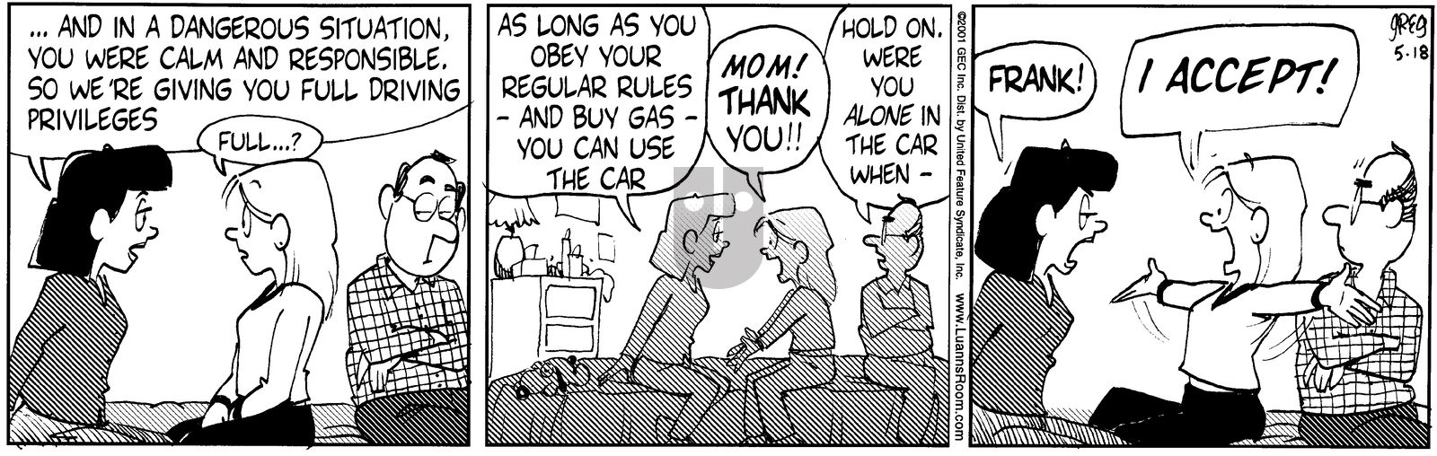 Luann - Friday May 18, 2001 Comic Strip