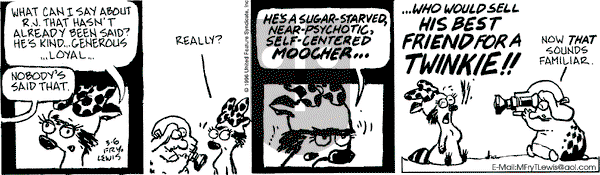Over the Hedge on Wednesday March 6, 1996 Comic Strip