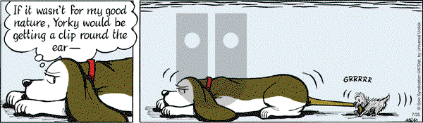Fred Basset on Monday July 25, 2016 Comic Strip