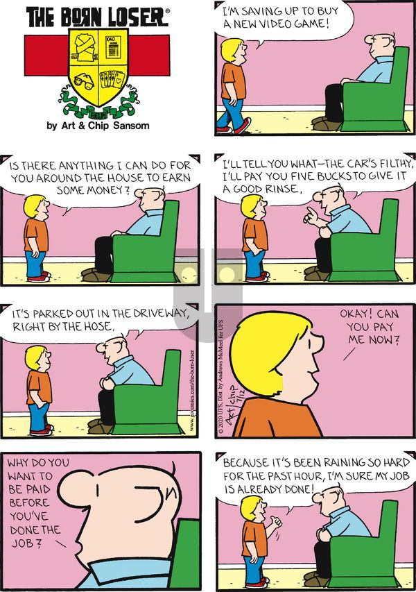 The Born Loser on Sunday July 12, 2020 Comic Strip