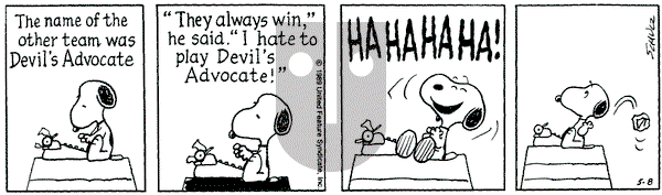 Peanuts on Monday May 8, 1989 Comic Strip