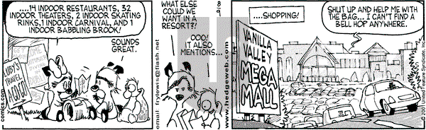 Over the Hedge on Thursday August 9, 2001 Comic Strip