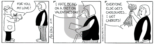 The Born Loser on Monday February 14, 2000 Comic Strip