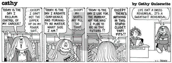 Cathy Classics on Friday March 15, 1996 Comic Strip