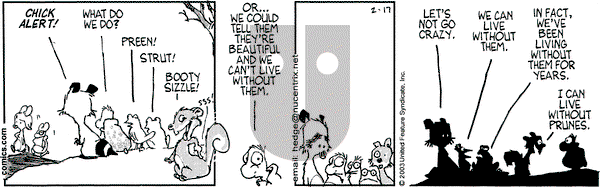 Over the Hedge on Monday February 17, 2003 Comic Strip