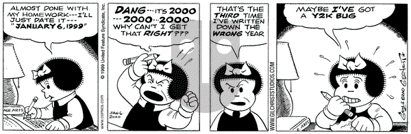 Nancy on Thursday January 6, 2000 Comic Strip