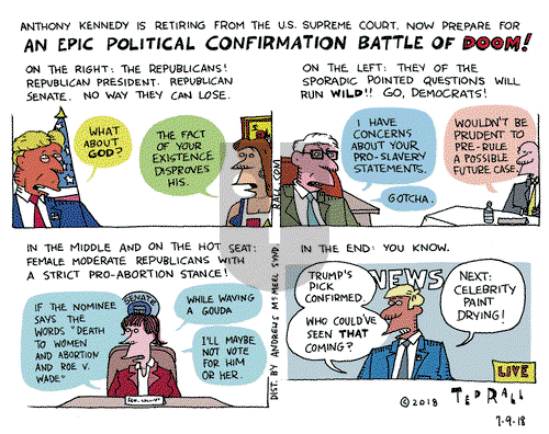 Ted Rall on Monday July 9, 2018 Comic Strip