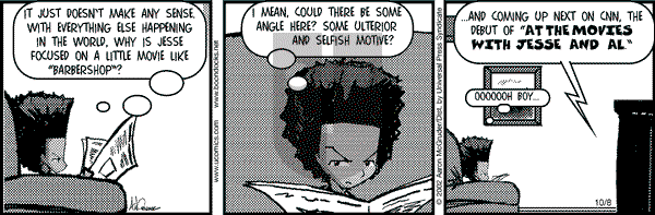 The Boondocks - Tuesday October 8, 2002 Comic Strip