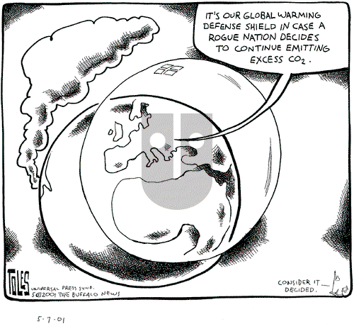 Tom Toles on Monday May 7, 2001 Comic Strip