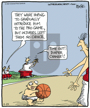 In the Bleachers on Monday February 26, 2007 Comic Strip