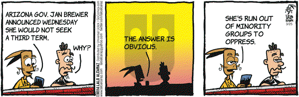 La Cucaracha - Tuesday March 25, 2014 Comic Strip