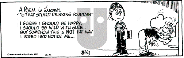 Luann on Thursday December 5, 1985 Comic Strip
