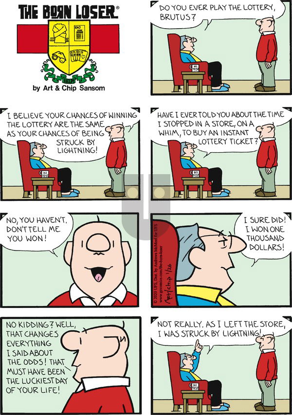 The Born Loser on Sunday January 26, 2020 Comic Strip