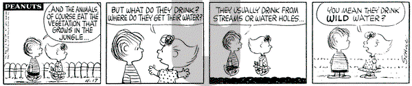 Peanuts on Wednesday April 17, 1963 Comic Strip