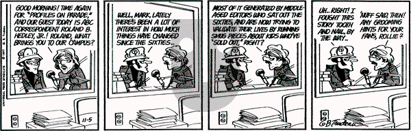 Doonesbury on Saturday November 5, 1977 Comic Strip