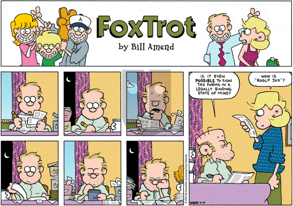 FoxTrot - Sunday April 14, 2002 Comic Strip