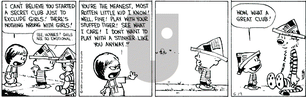 Calvin and Hobbes - Friday May 19, 1989 Comic Strip