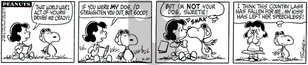 Peanuts on Friday June 20, 1969 Comic Strip
