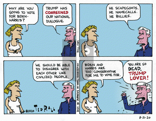 Ted Rall on Friday August 21, 2020 Comic Strip