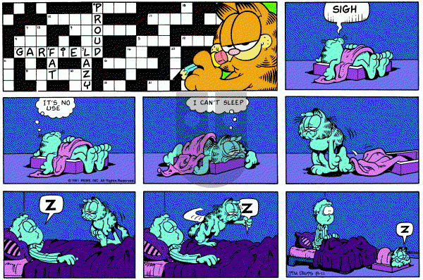 Garfield on Sunday August 11, 1991 Comic Strip