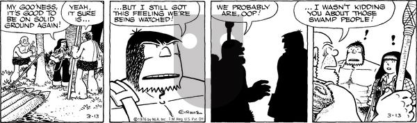 Alley Oop on Saturday March 13, 1976 Comic Strip