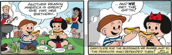 Nancy on Monday July 4, 2016 Comic Strip