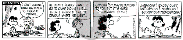 Peanuts on Saturday July 6, 1974 Comic Strip