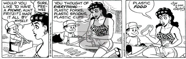 Nancy on Sunday August 20, 2000 Comic Strip