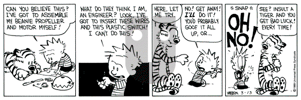 Calvin and Hobbes on Monday March 13, 1989 Comic Strip