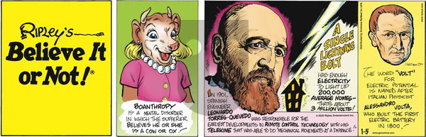Ripley's Believe It or Not on Sunday January 5, 2020 Comic Strip