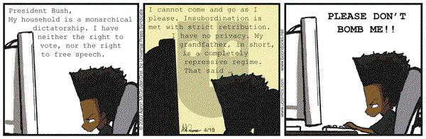 The Boondocks - Saturday April 19, 2003 Comic Strip