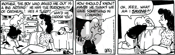 Luann on Tuesday October 17, 1989 Comic Strip