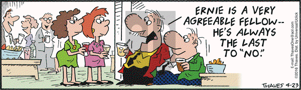 Frank and Ernest on Saturday April 23, 2016 Comic Strip