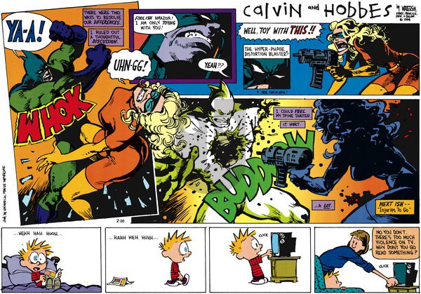 Calvin and Hobbes on Sunday February 20, 1994 Comic Strip