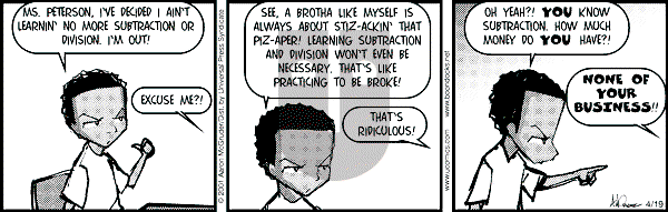 The Boondocks on Thursday November 20, 2008 Comic Strip