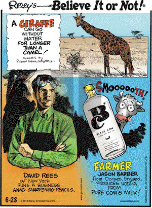 Ripley's Believe It or Not on Friday June 28, 2013 Comic Strip