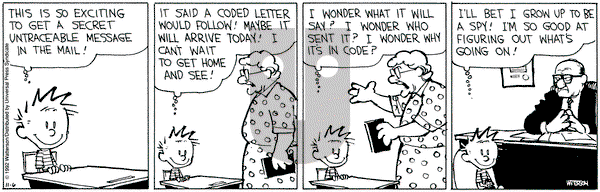 Calvin and Hobbes on Friday November 6, 1992 Comic Strip