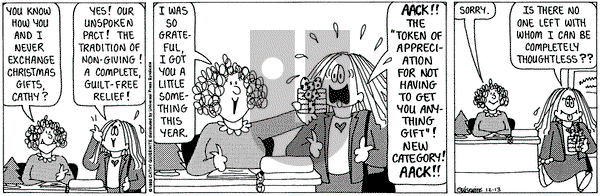 Cathy Classics on Wednesday December 13, 1995 Comic Strip