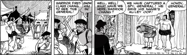 Alley Oop on Friday June 7, 1974 Comic Strip