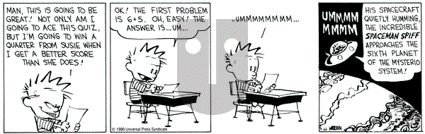 Calvin and Hobbes on Saturday September 22, 1990 Comic Strip