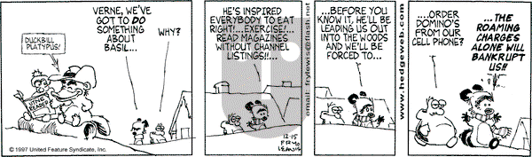 Over the Hedge on Monday December 15, 1997 Comic Strip