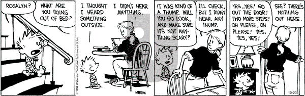 Calvin and Hobbes on Thursday October 23, 2014 Comic Strip