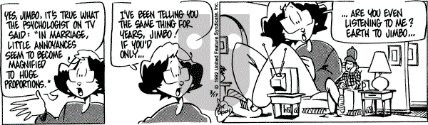 Rose is Rose on Tuesday March 17, 1992 Comic Strip