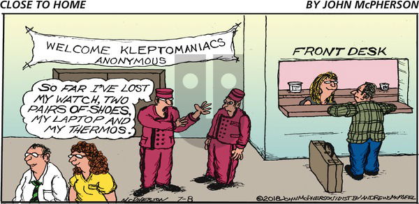 Close to Home on Sunday July 8, 2018 Comic Strip