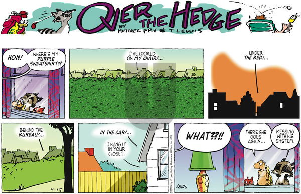 Over the Hedge on Sunday April 15, 2012 Comic Strip