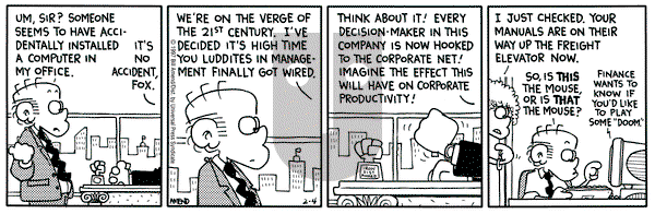 FoxTrot on Tuesday February 4, 1997 Comic Strip