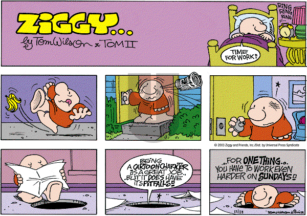 Ziggy - Sunday December 28, 2003 Comic Strip