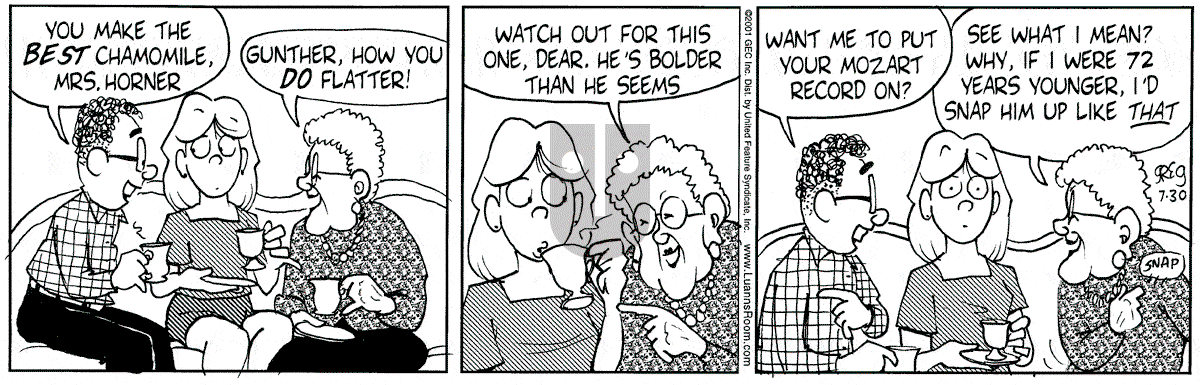 Luann - Monday July 30, 2001 Comic Strip